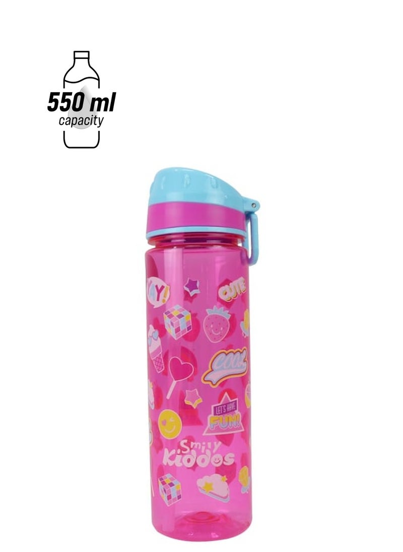 SMILY KIDDOS Kiddos Fancy Sipper Bottle 550Ml Pink 