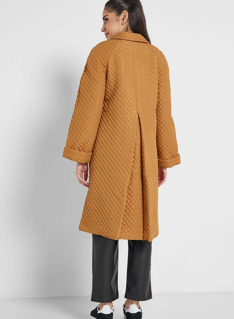 DEBENHAMS Button Detail Coat
