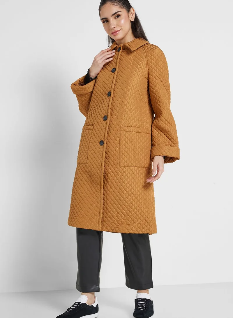 DEBENHAMS Button Detail Coat