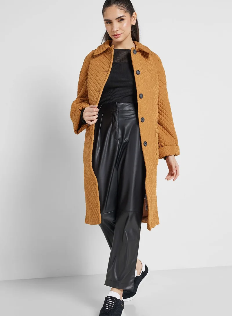 DEBENHAMS Button Detail Coat