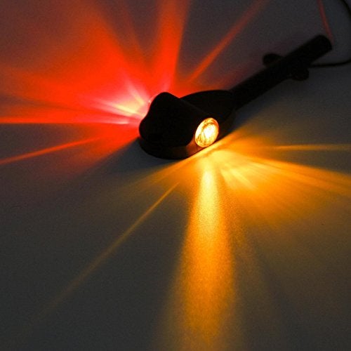 Partsam 2PCs RED/Amber LED Trailer Fender Lights, Led Clearance Marker Light Front Rear - Clear Lens, Trailer Fender clearance lights Assembly with Bracket over 80" Wide - Image 3