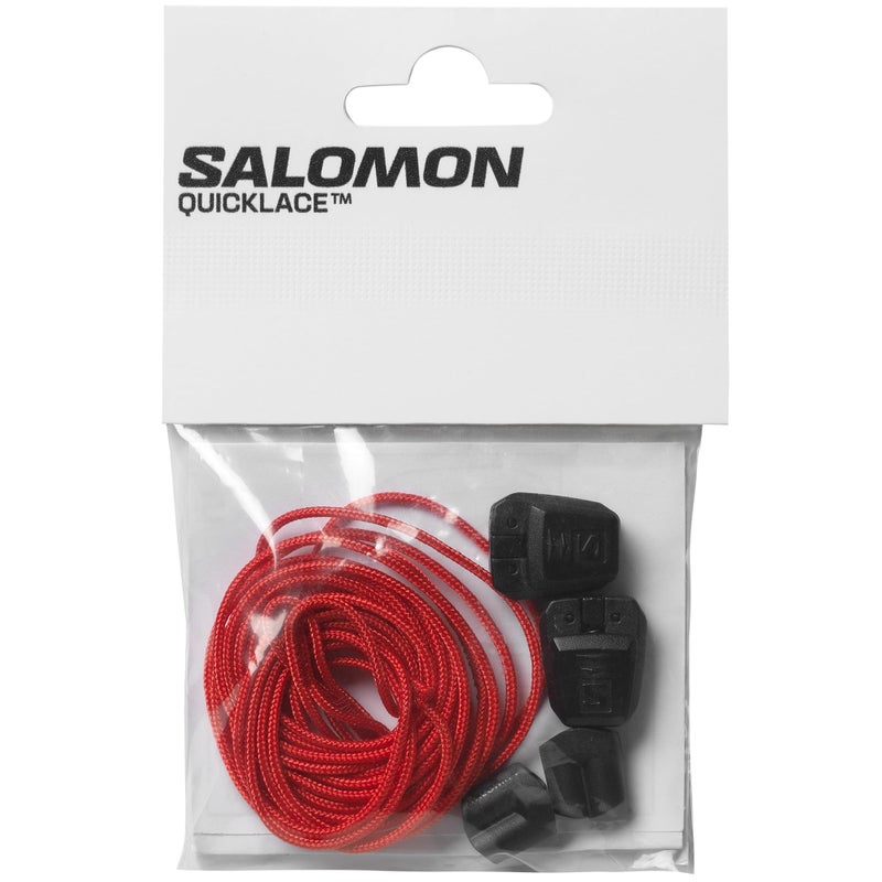Salomon Quicklace Kit Footwear Lace Replacement Accessory Racing RedBlackBlack NS - Image 2