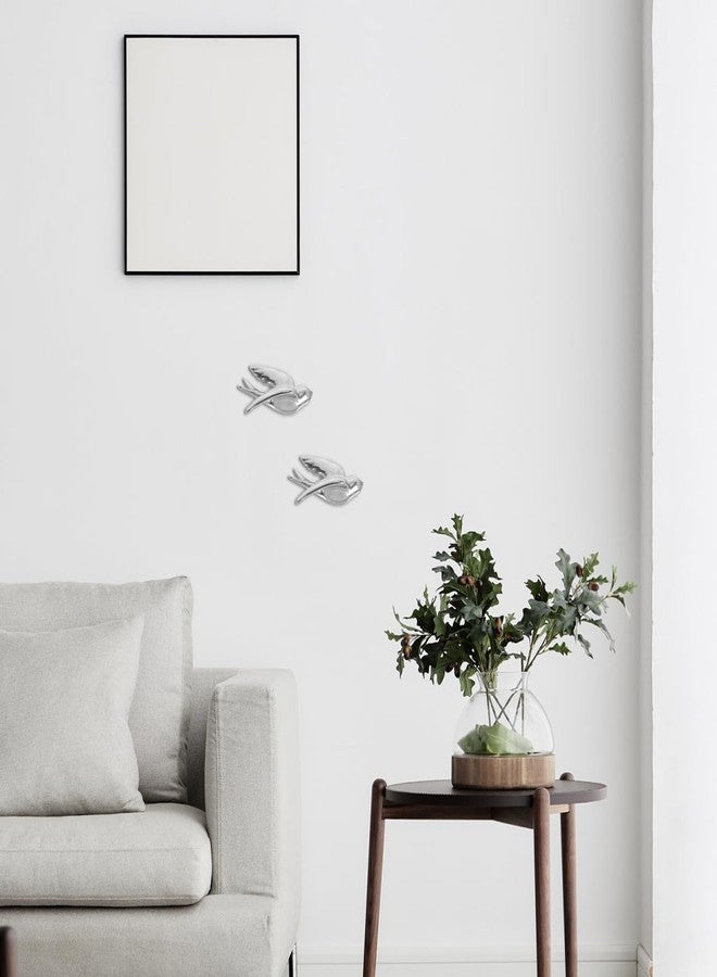 أموسفون زينة جدارية خزفية على شكل طائر، منحوتة ثلاثية الأبعاد لسنونو طائر، زينة معلقة خفيفة الوزن لغرفة المعيشة والحمام والحديقة، ديكور داخلي وخارجي - Image 4