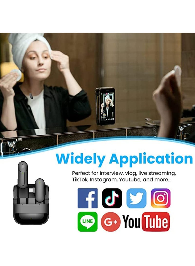 K81 Wireless Microphone For Type C 20 Meters 65 Feet Transmission Ultra-Long Life Clear Radio Vlog Live Video Recording Recording Interviews - Image 4
