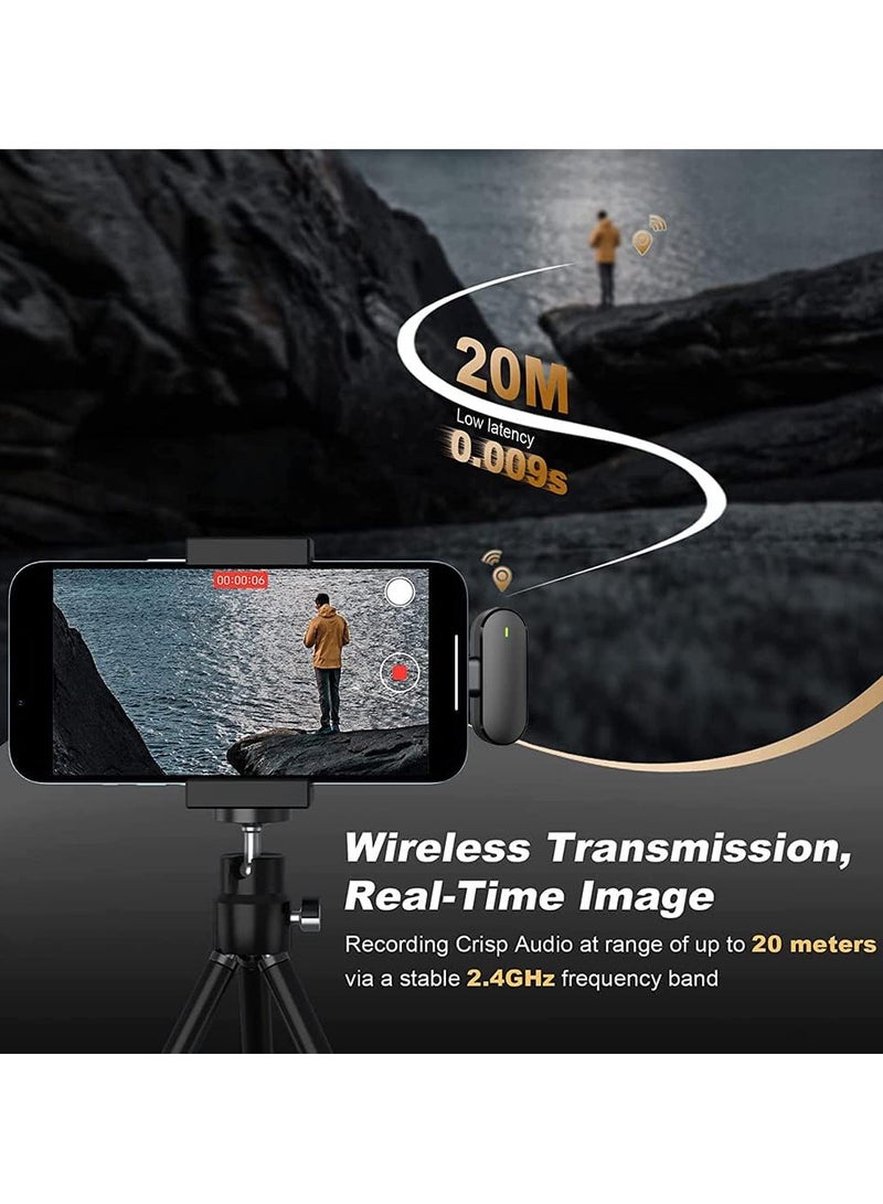 K81 Wireless Microphone For Type C 20 Meters 65 Feet Transmission Ultra-Long Life Clear Radio Vlog Live Video Recording Recording Interviews - Image 5