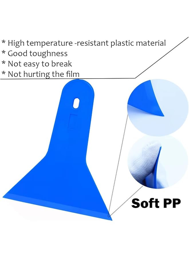 erorex Multipurpose Blue Plastic Scraper Tool For Cooling Film Application Adhesive Removal Ice Cleaning And Surface Maintenance – Durable And Lightweight Hand Tool 1 Pcs - Image 3