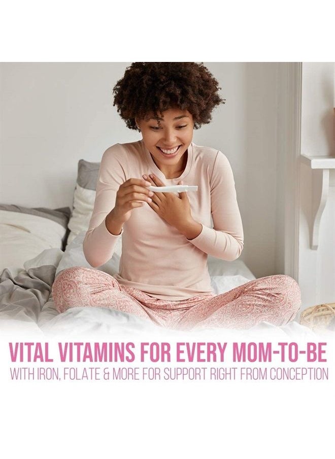GoBiotix - Prenatal Vitamins for Women | Vitamins with Iron, Calcium, Vitamin D2, C, Zinc & Folic Acid for Pregnant Women | Pre & Post Pregnancy - Once Daily Multivitamin Capsules, Non-GMO - Image 1