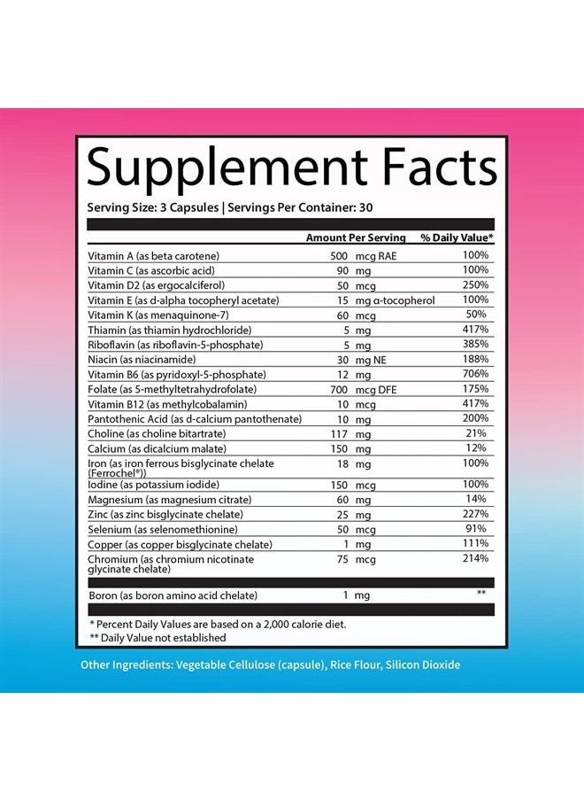 GoBiotix - Prenatal Vitamins for Women | Vitamins with Iron, Calcium, Vitamin D2, C, Zinc & Folic Acid for Pregnant Women | Pre & Post Pregnancy - Once Daily Multivitamin Capsules, Non-GMO - Image 1