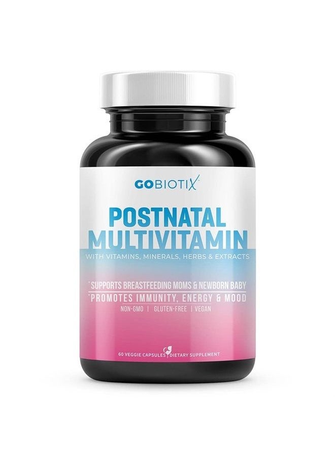 GoBiotix - Prenatal Vitamins for Women | Vitamins with Iron, Calcium, Vitamin D2, C, Zinc & Folic Acid for Pregnant Women | Pre & Post Pregnancy - Once Daily Multivitamin Capsules, Non-GMO - Image 1