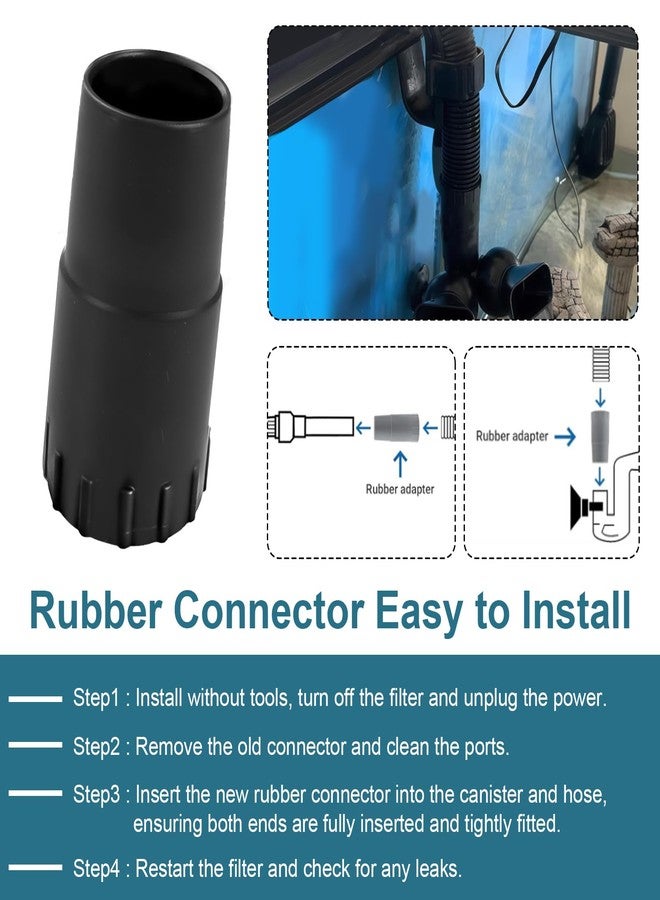 HEBRAR Rubber Connectors Compatible with Fluval FX4/FX5/FX6, Rubber Hose Connector Replacement Parts for A214 A218 A219 Models, Canister Filter Accessories 2 Pack - Image 4
