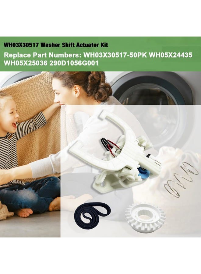 Ninayu Upgraded WH03X30517 Washer Shift Actuator & WH01X27538 Washer Drive Belt & WH05X24185 Washing Machine Clutch & WH01X24434 Washer Spring - for GE Hotpoint Clothes Washer Mode Shifter Actuato - Image 2