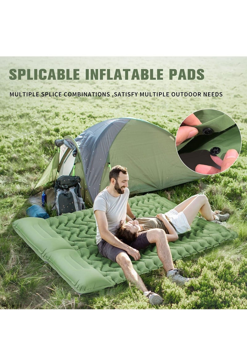 Y&D - Camping Sleeping Pad, Extra Thickness 10 CM Inflatable Mat with Pillow Built in Pump, Compact Ultralight Waterproof Air Mattress for Backpacking, Hiking, Tent, Traveling - Image 1