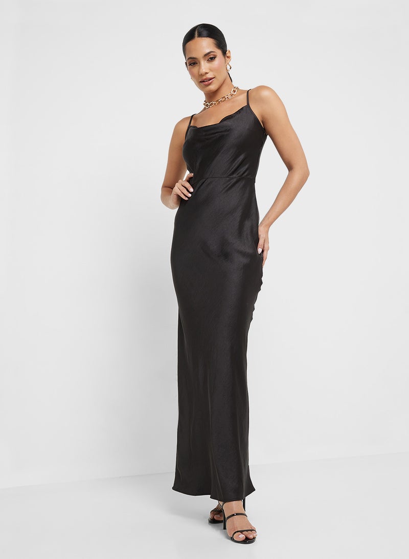 TFNC Satin Cowl Maxi Dress  - Image 4