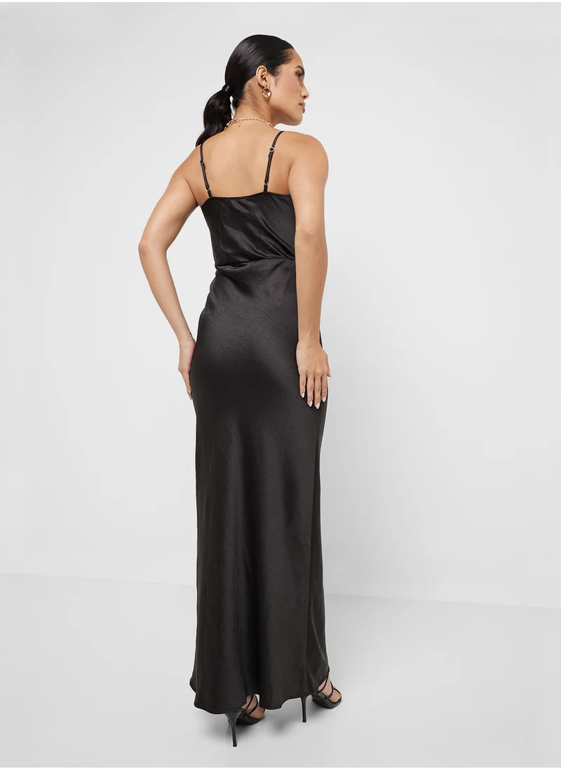 تي اف ان سي Strappy Satin Maxi Dress