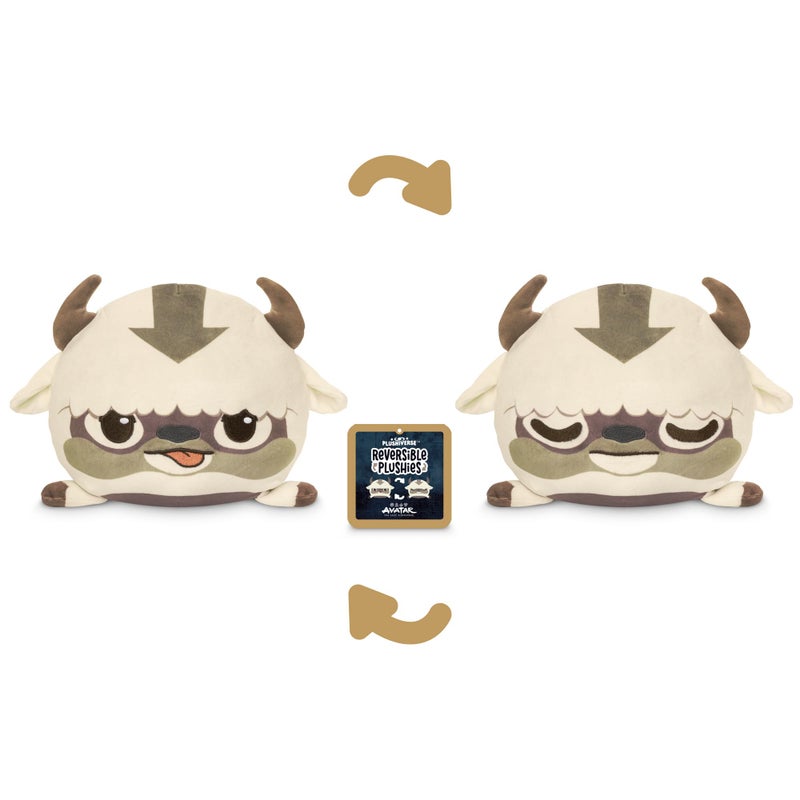 TeeTurtle Reversible Avatar: The Last Air-Bender Appa 6-Inch Two-Sided Flip Plush Toy with Embroidered Details - Cute Mini Collectible Plush for Kids, Teens, and Adults - Image 3