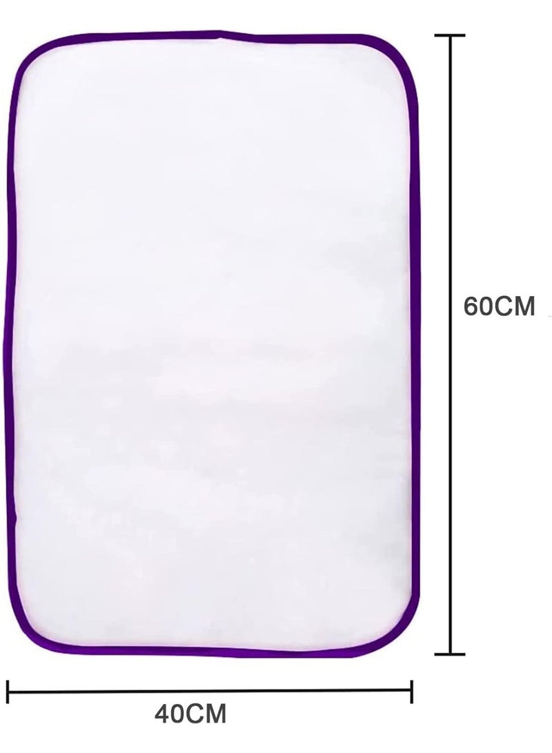 قطعتان من قماش الحماية من حرارة المكواة – غطاء شبكي مقاوم للحرارة لحماية طاولة الكي ومنع اللمعان (ألوان عشوائية) - Image 2