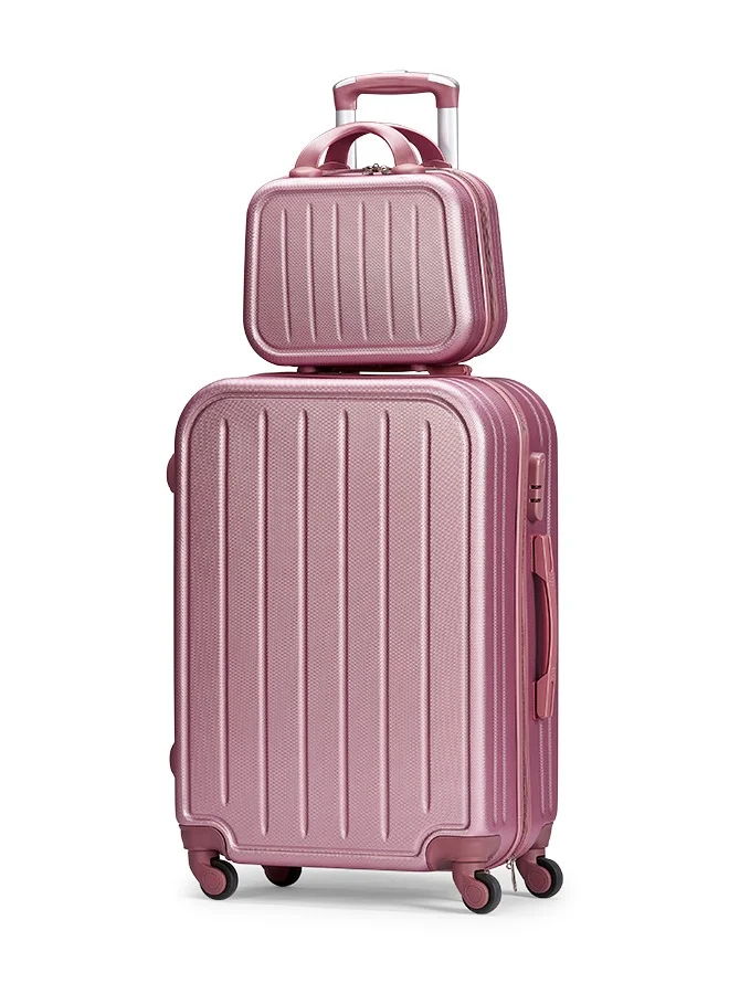 LIMRA Hardside 6 Piece Luggage Trolley Set Rosegold