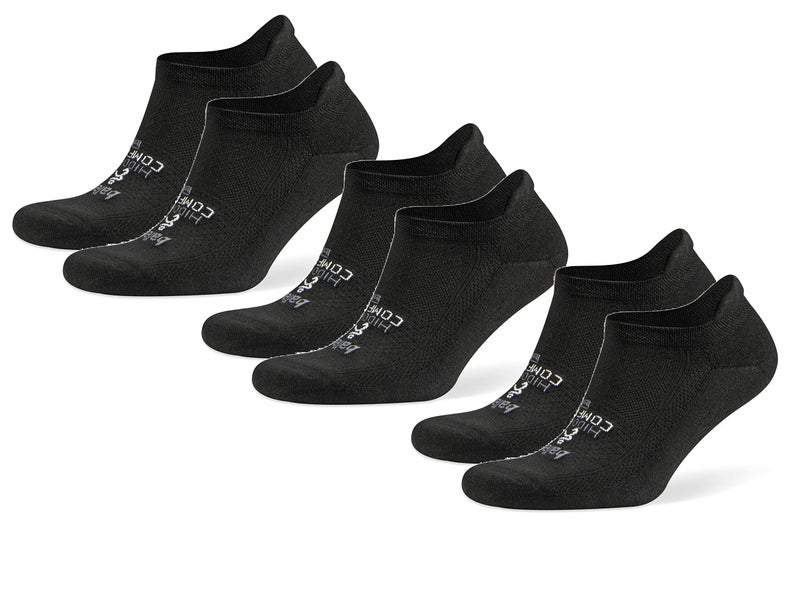 Balega Hidden Comfort Performance No Show Athletic Running Socks for Men and Women (3-Pack), Black, Medium - Image 1