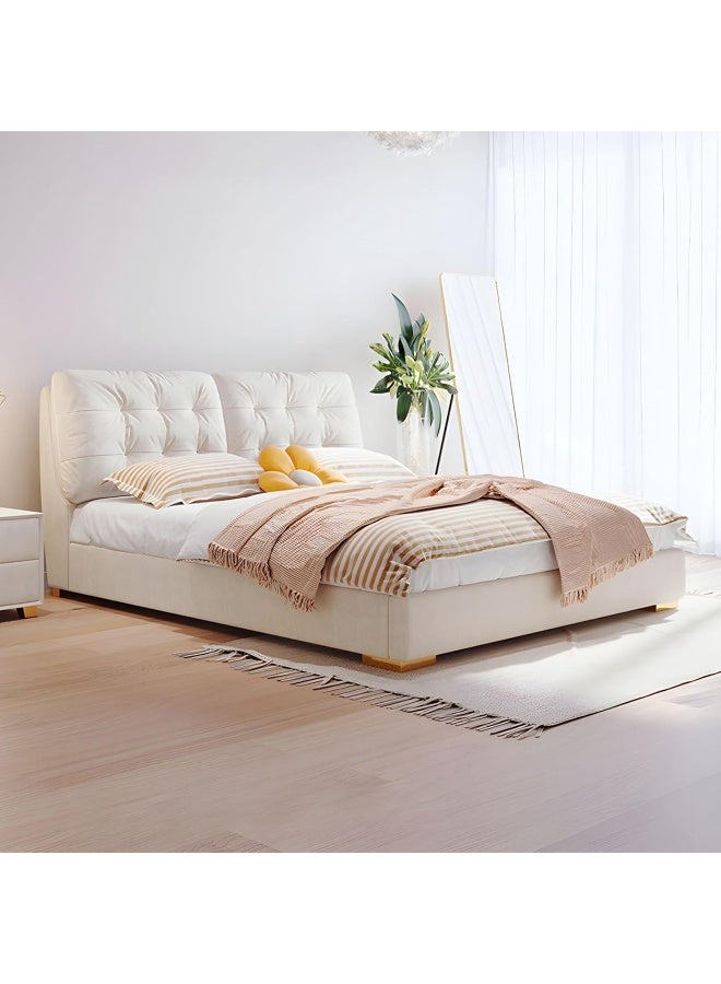 Poppins Home Contemporary Upholstered Bed Frame  Various Sizes Offered (160x200)  - Image 1