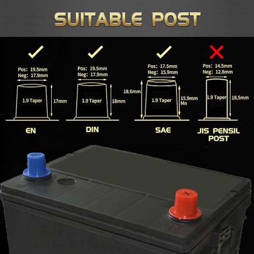 MTRoyaldia Battery Terminal Connectors, 0/2/4/6/8/10 AWG Battery Terminals, Heavy Duty Car Battery Terminal, Top Post Multiple Marine Superior Connectivity Long Lasting Install Versatile - Image 5