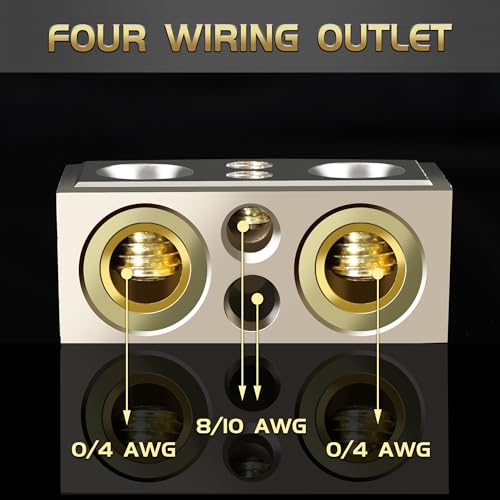 MTRoyaldia Battery Terminal Connectors, 0/2/4/6/8/10 AWG Battery Terminals, Heavy Duty Car Battery Terminal, Top Post Multiple Marine Superior Connectivity Long Lasting Install Versatile - Image 2