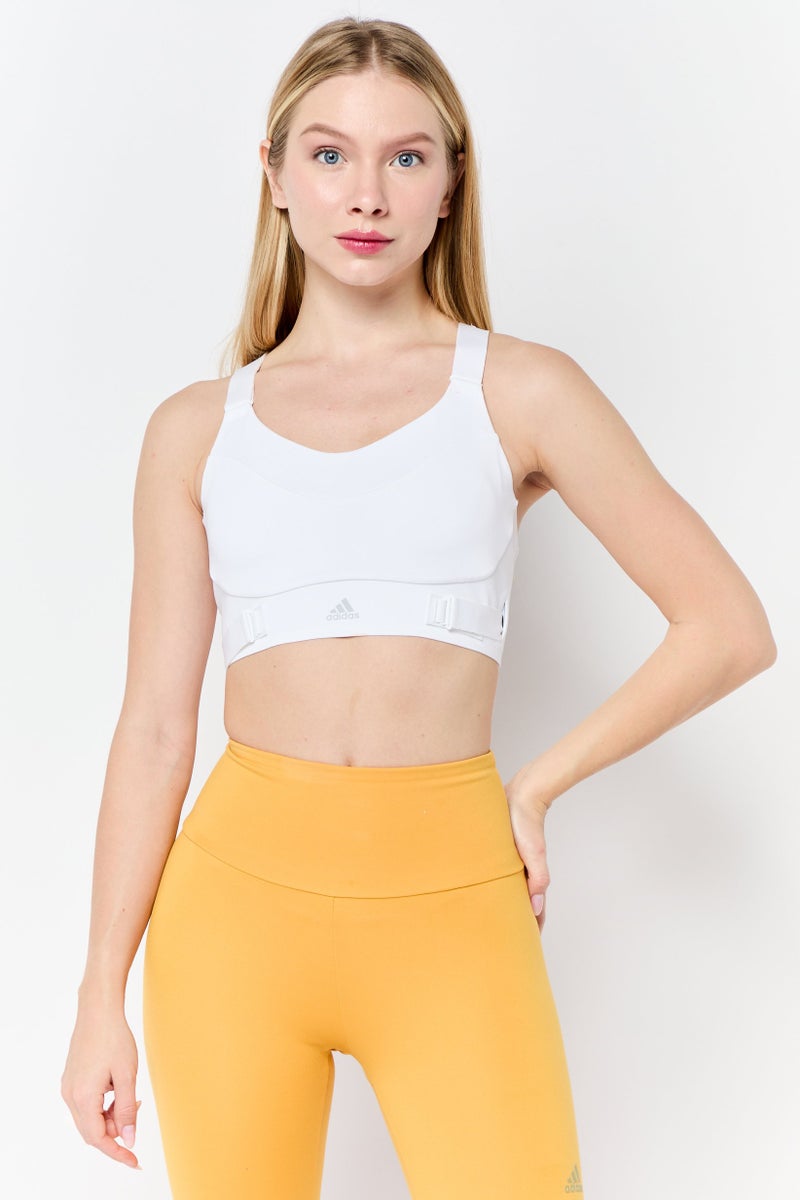 Adidas Women Sportswear Fit Padded Training Sports Bra, White  - Image 1