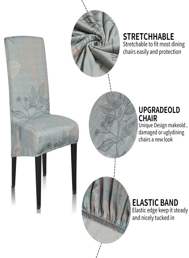 CCTFS 4 Pack Stretch Dining Chair Covers, XL/Oversized Removable Washable Soft Spandex High Back Large Chair Cover Slipcover for Dining Room Kitchen Hotel Table Banquet (4 Per Set, QSYR) - Image 4