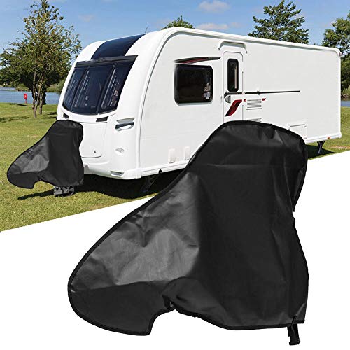 BONFQERT Caravan Hitch Cover Trailer Hitch Lock Covers Universal Waterproof Breathable Tow Hitch Cover for Caravan Tongue Jack Cover PVC Trailer Towing Ball Coupling Lock Covers - Image 1