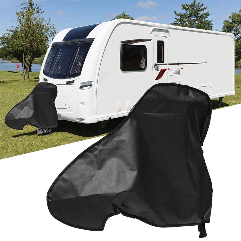 BONFQERT Caravan Hitch Cover Trailer Hitch Lock Covers Universal Waterproof Breathable Tow Hitch Cover for Caravan Tongue Jack Cover PVC Trailer Towing Ball Coupling Lock Covers - Image 3