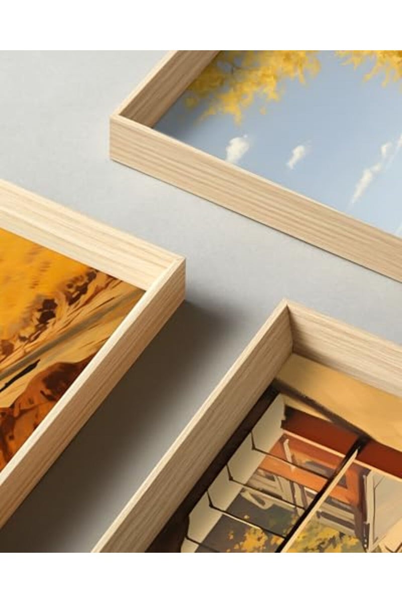 UPWOIGH فن الجدران المؤطر UPWOIGH، فن الجدران من إدوارد هوبر، ديكور الخريف، 12"x16" ملصق قماش قطن نمط قديم، ديكور جمالي لغرفة المعيشة وغرفة النوم، مجموعة من 3 - Image 5