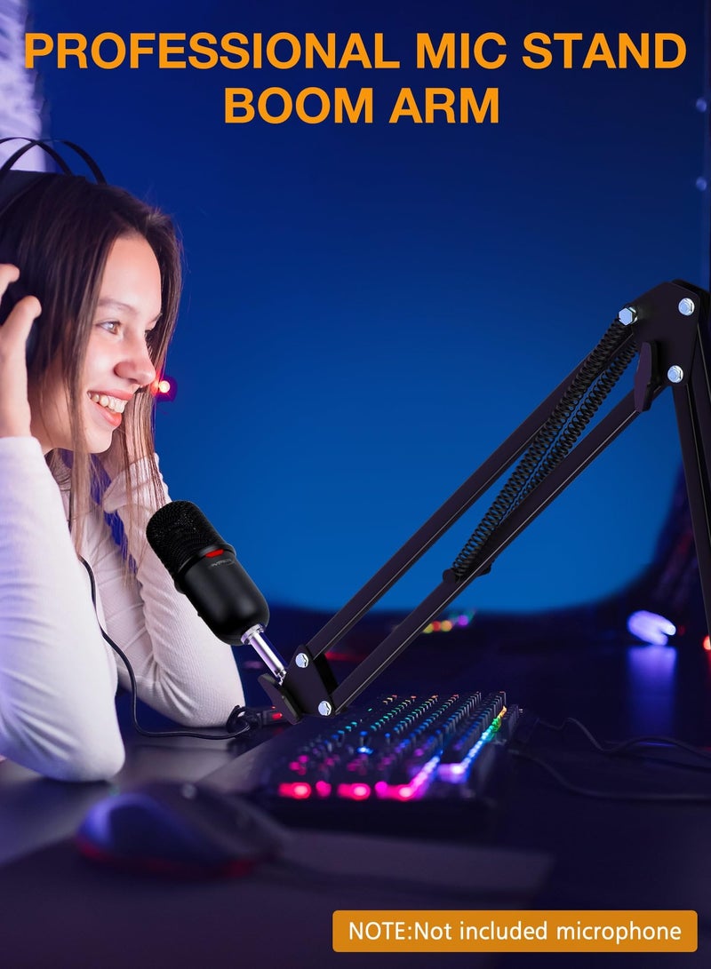 Boom Arm, Mic Arm Microphone Arm for HyperX QuadCast SoloCast Blue Yeti Fifine AM8 and Most Mic, Mic Stand Desk with 3/8 to 5/8 inch Adapter(without Microphone) - Image 5