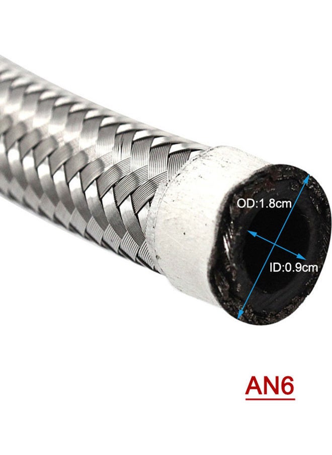 NIBEMINENT Nylon and Stainless Steel Braided Fuel Line 6AN  - Image 5