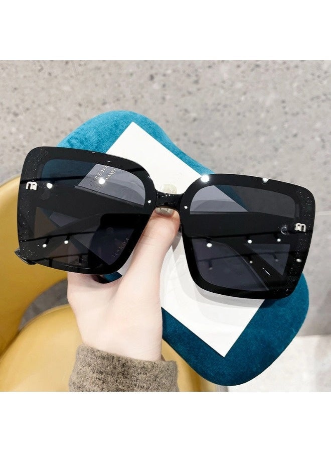 شيبشيب نظارات شمسية مربعة كبيرة الحجم للنساء، نظارات شمسية بتصميم فاخر لامع للسيدات، نظارات شمسية عصرية أنيقة، حماية UV400 - Image 5