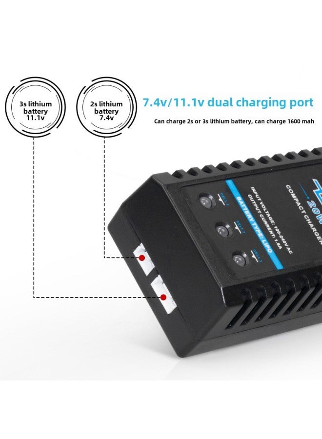 B3 Charger 20W Simple Balance Charge 2s/3s Lithium Battery Charge Model Car Model Ship Model 7.4V/11.1V-Color:Charger With British Standard Line-Specifications:B3 20W Charger  - Image 5