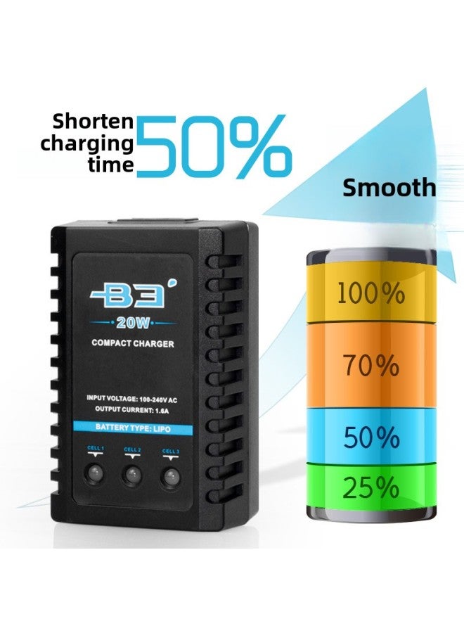 B3 Charger 20W Simple Balance Charge 2s/3s Lithium Battery Charge Model Car Model Ship Model 7.4V/11.1V-Color:Charger With British Standard Line-Specifications:B3 20W Charger  - Image 4