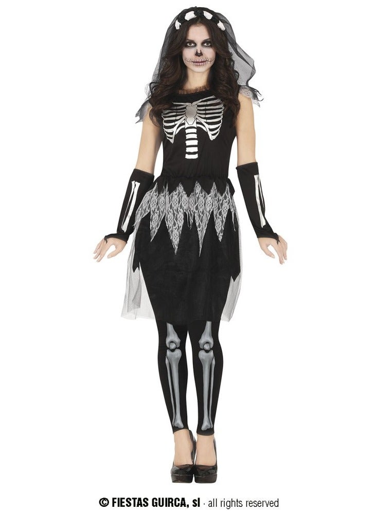 Fiestas Guirca Silver skeleton costume 38 - 40 (M) (79775)