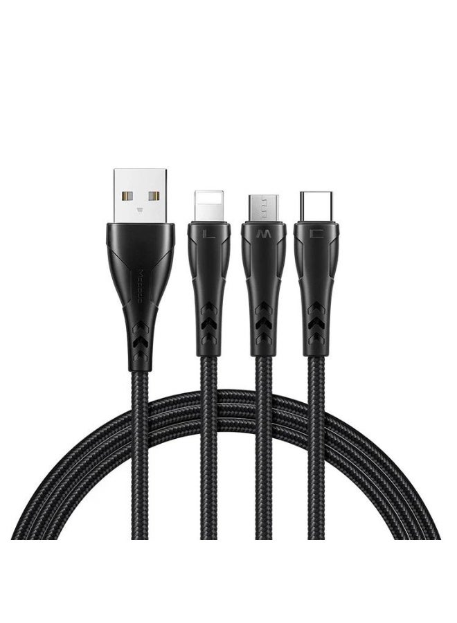Mcdodo CA-696 USB to Type-C, Lightning & Micro Mobile Cable 3-in-1 Cable - Image 1