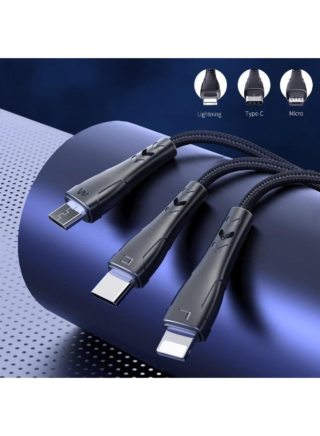 Mcdodo CA-696 USB to Type-C, Lightning & Micro Mobile Cable 3-in-1 Cable - Image 5
