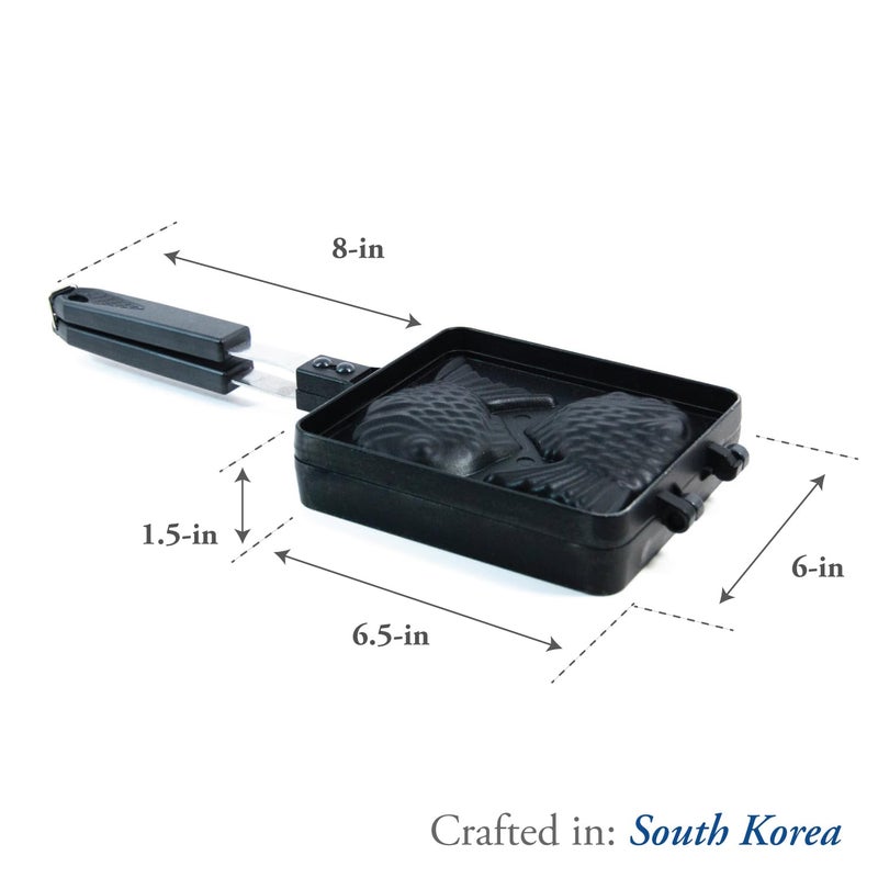 COOKKING COOKKING - Taiyaki Japanese Fish-shaped Pancake Double Pan, Made in Korea  - Image 4