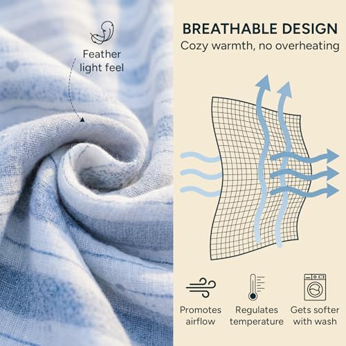 NINTARABABY Extra-Large Swaddle - 100% Organic Premium Muslin Cotton, 47" x 47" (119 cm x 119 cm), Ultra-Soft, Breathable & Lightweight, Multipurpose, Hypoallergenic, Gifts for Newborn Babies - Image 3