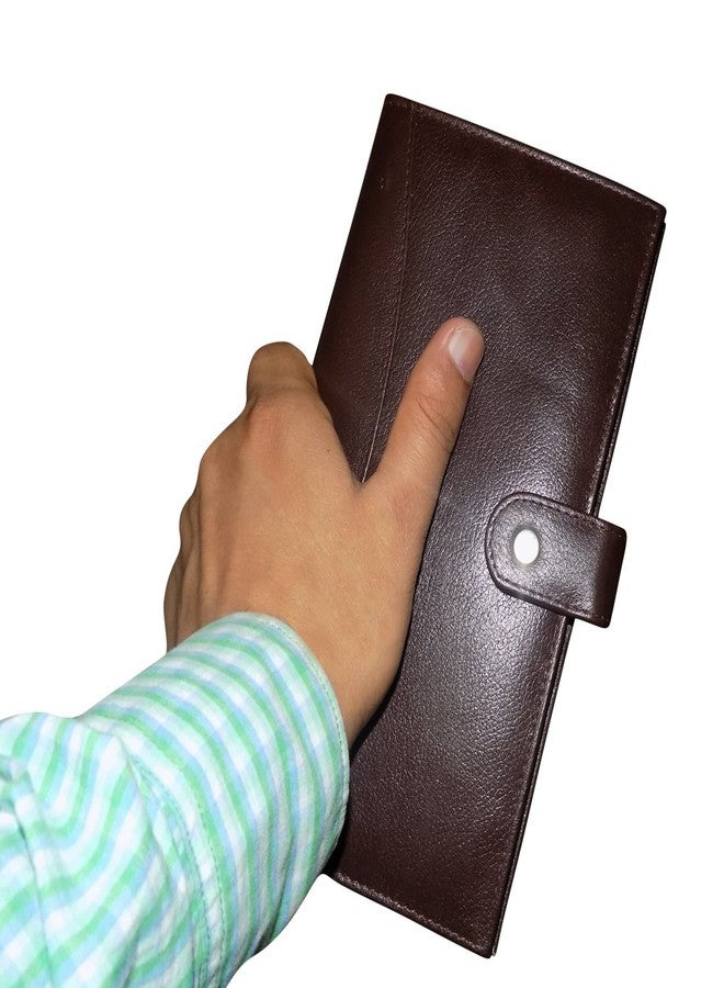 STYLE SHOES Brown Smart and Stylish Leather Passport Holder - Image 5