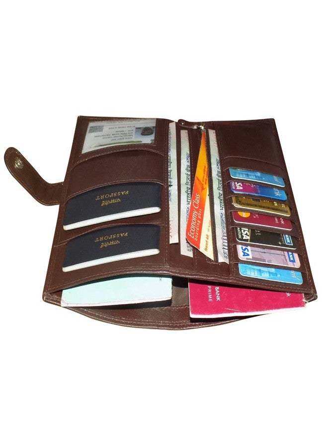 STYLE SHOES Brown Smart and Stylish Leather Passport Holder - Image 3