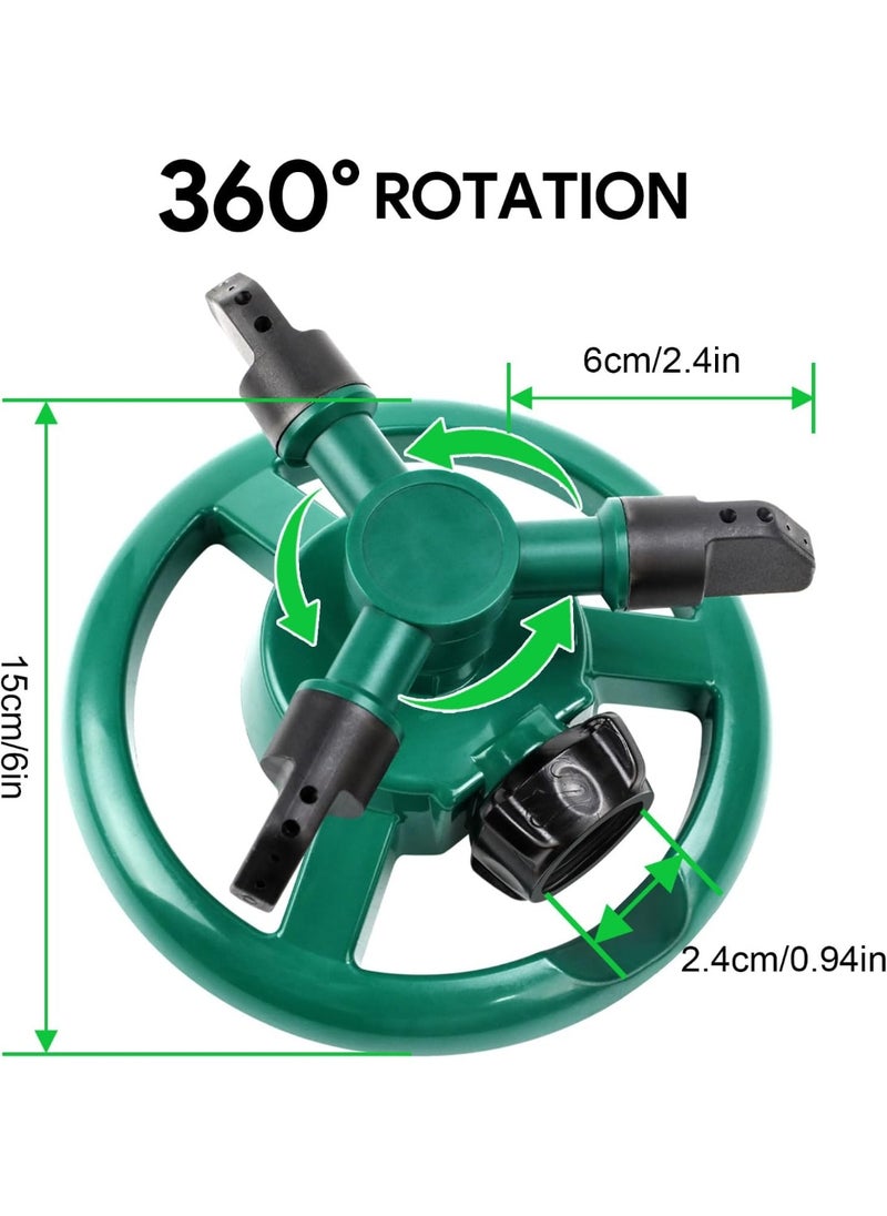 Adjustable 360° Rotating Garden Sprinkler – Large Coverage Lawn Sprinkler with Multiple Spray Modes for Plant Irrigation and Kids’ Play – Durable Anti-Leak Design