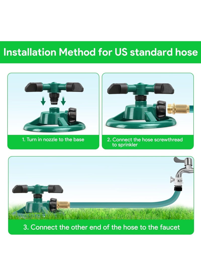 SUKILO Adjustable 360° Rotating Garden Sprinkler – Large Coverage Lawn Sprinkler with Multiple Spray Modes for Plant Irrigation and Kids’ Play – Durable Anti-Leak Design  - Image 2