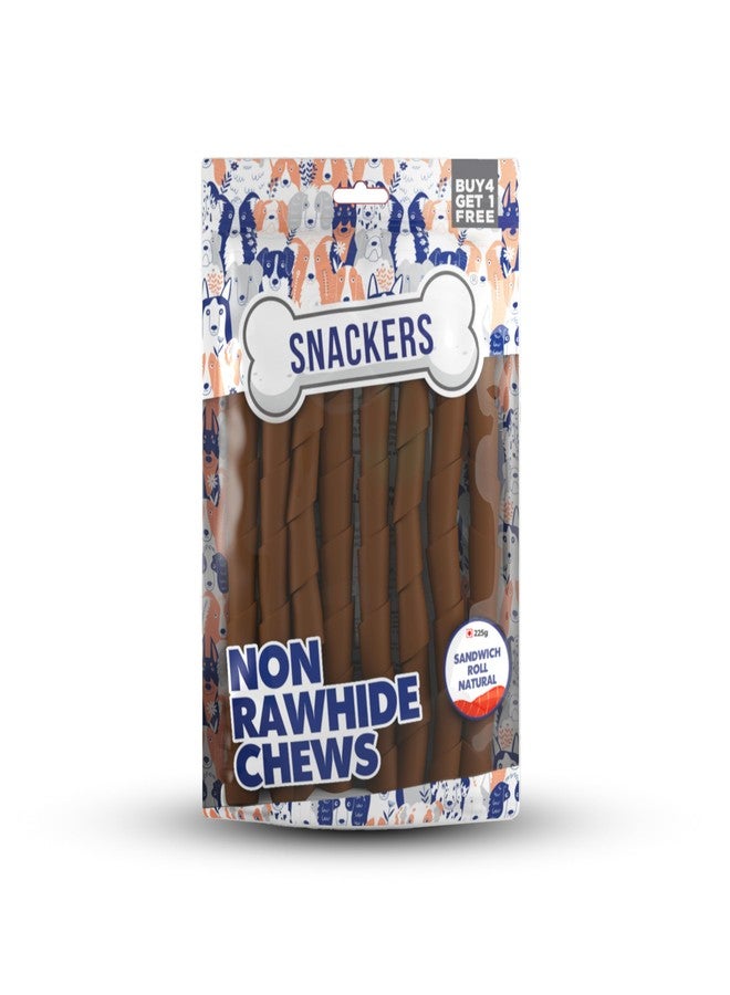 Snackers Non-Rawhide Dog Chews, Sandwich Roll Natural for Dogs, 225g | Safe & Digestible Treats | Healthy Chew Sticks for All Breeds & Sizes - Image 4