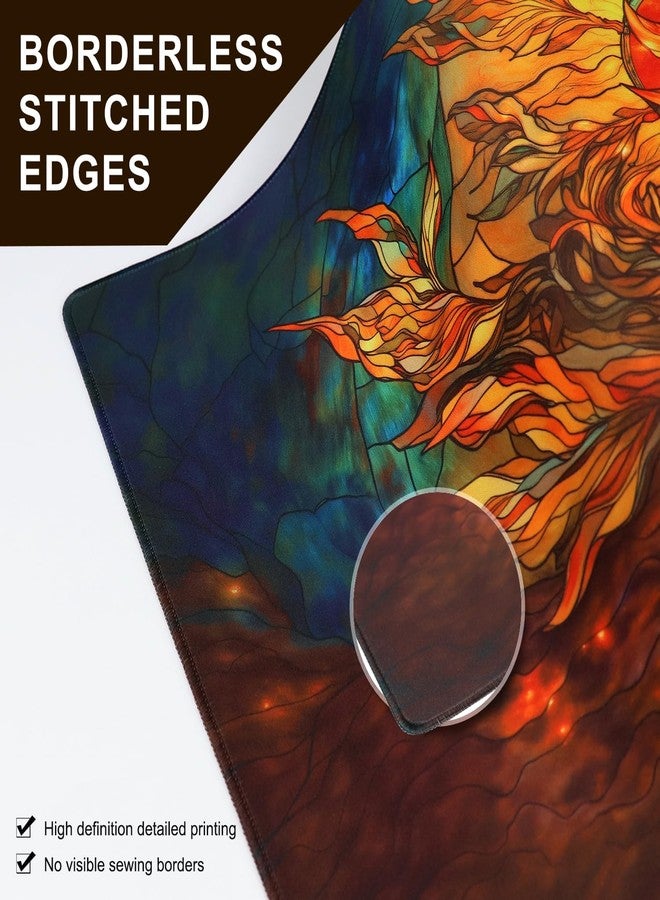 Katomula MTG Playmat, TCG Card Game Playmat, Stitched Edge, Non-Slip Rubber Bottom - 24 x 14 inch - Plains - Image 4
