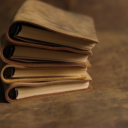 Fishknow Fishkonw A6 Vintage Leather Journal Notebook,Small 6 Ring Refillable Leather Binder Notebook Travel Journal for Women&Men - Image 5