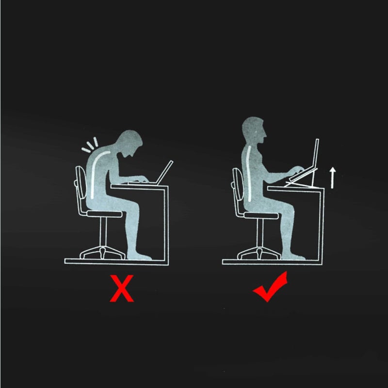 حامل كمبيوتر محمول خشبي قابل للتعديل ومحمول، رف مكتبي للاستخدام في المنزل والمكتب - Image 4