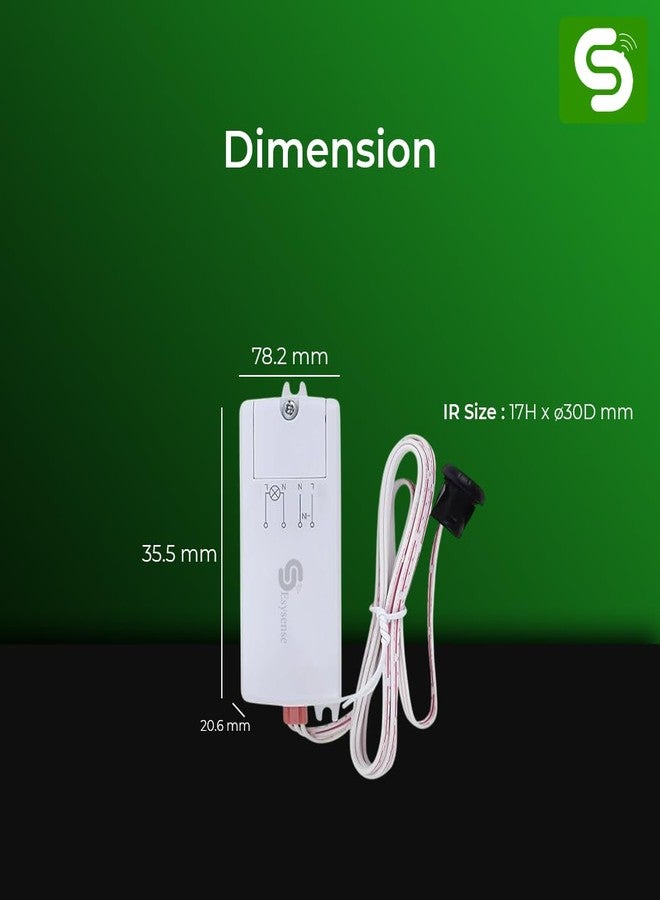ESYSENSE Smart IR Sensor Switch | Auto On/Off Cabinet & Wardrobe Light Control | Infrared Motion Sensor for Automatic Door Opening and Closing for Cupboards, Closets, Kitchen Shelves (White) (ESY-M20) ESYSENSE - Image 3
