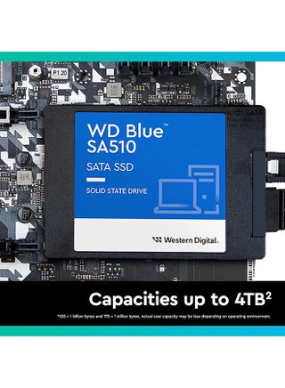 Western Digital 2TB WD Blue SA510 SATA Internal Solid State Drive SSD - SATA III 6 Gb/s, 2.5"/7mm, Up to 560 MB/s - WDS200T3B0A 2 TB - view 4